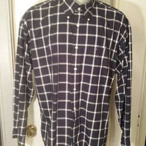 *VINTAGE* TOMMY‎ HIGHFIGER MEN,S CASUAL PLAID BLUE